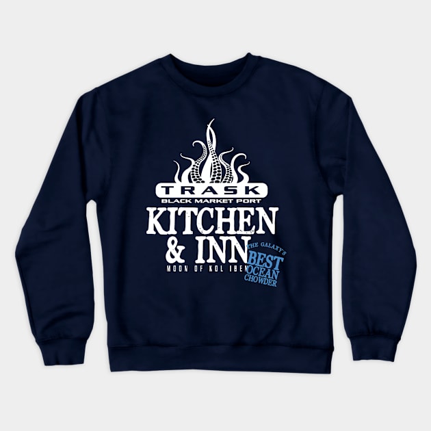 Trask Kitchen and Inn Crewneck Sweatshirt by MindsparkCreative